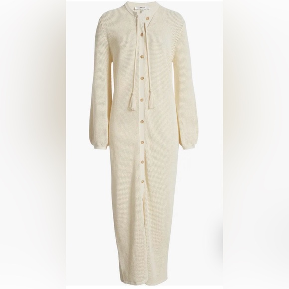 NWT Frame Crochet Midi Kaftan in Cream, Size Medium - Picture 6 of 15